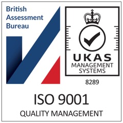 ISO 9001:2015 Quality Management, UKAS accredited, British Assessment Bureau